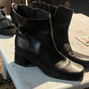 Women’s Black Leather Ankle Boots